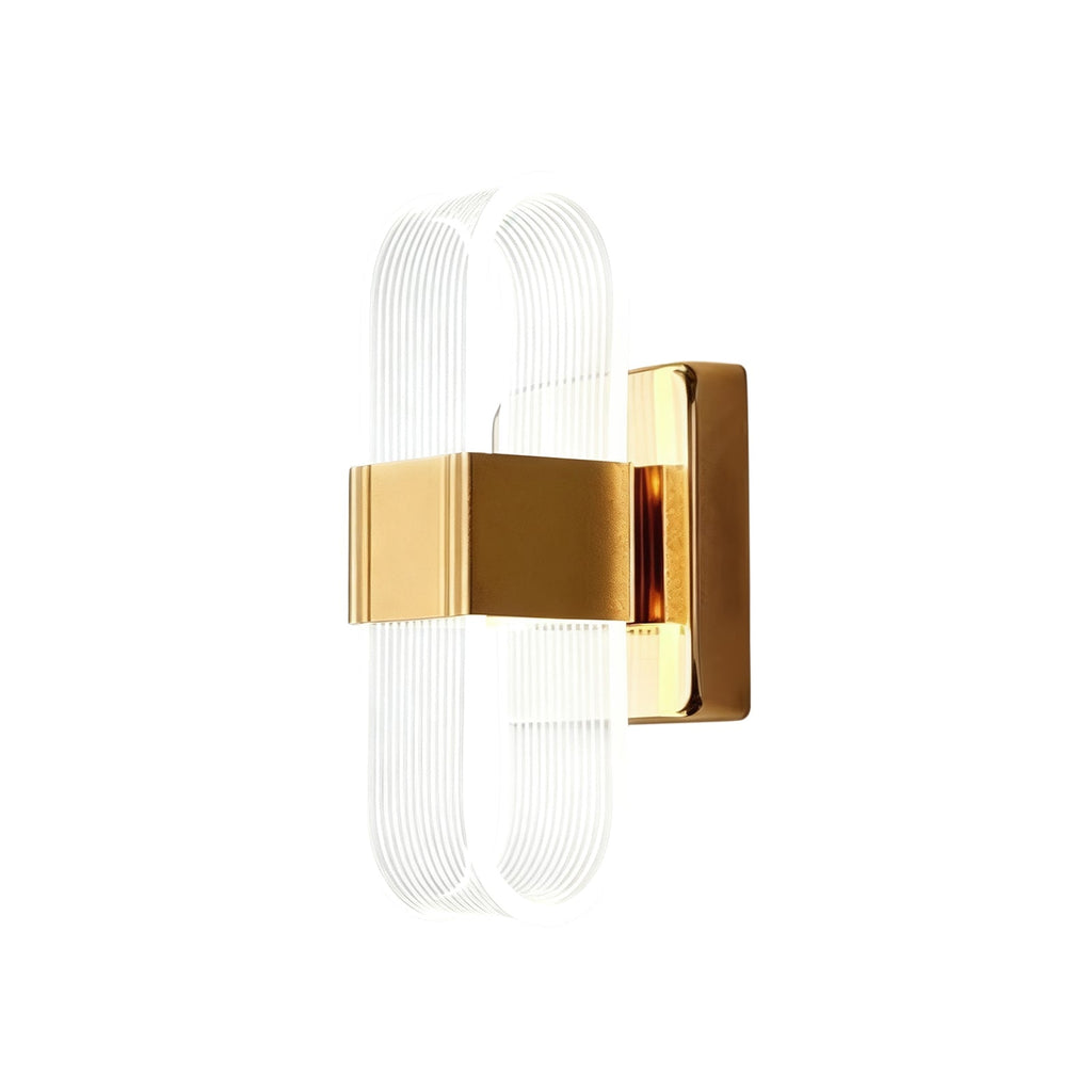 Aplique de Pared LED Ovalado Estriado Dimmable de 3 Colores Moderno