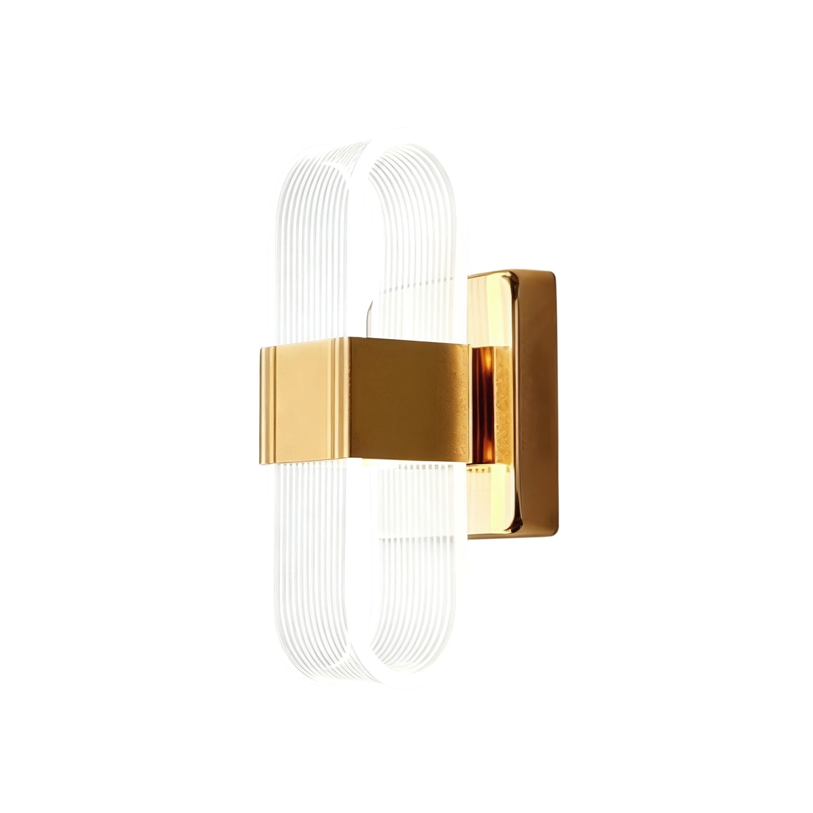 Aplique de Pared LED Ovalado Estriado Dimmable de 3 Colores Moderno