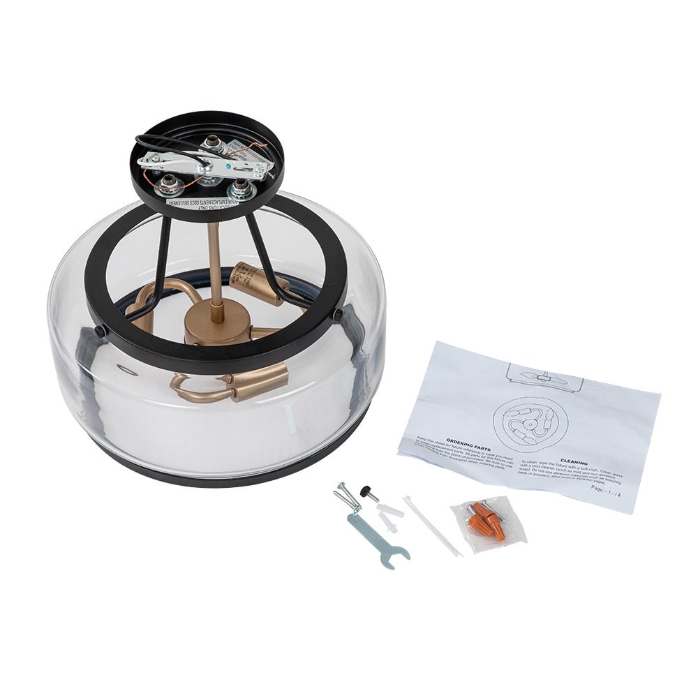 Moderna Lámpara de Techo Semi Flush de Vidrio con 3 Luces