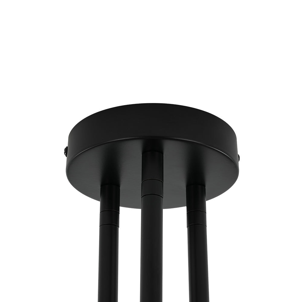 Moderna Lámpara de Techo Semi Lineal Sputnik de Vidrio Ahumado con 6 Luces