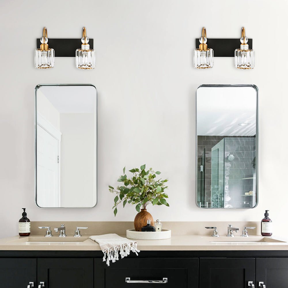 Luz de Vanity Moderna para Baño con Acento de Cristal de Vidrio