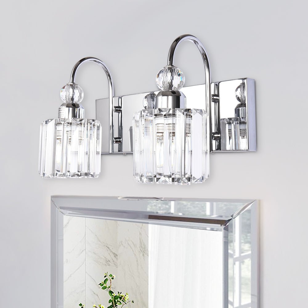Luz de Vanity Moderna para Baño con Acento de Cristal de Vidrio