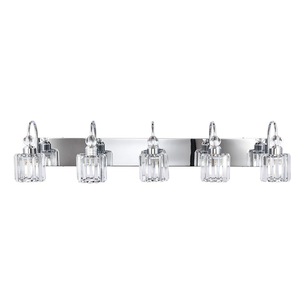 Luz de Vanity Moderna para Baño con Acento de Cristal de Vidrio