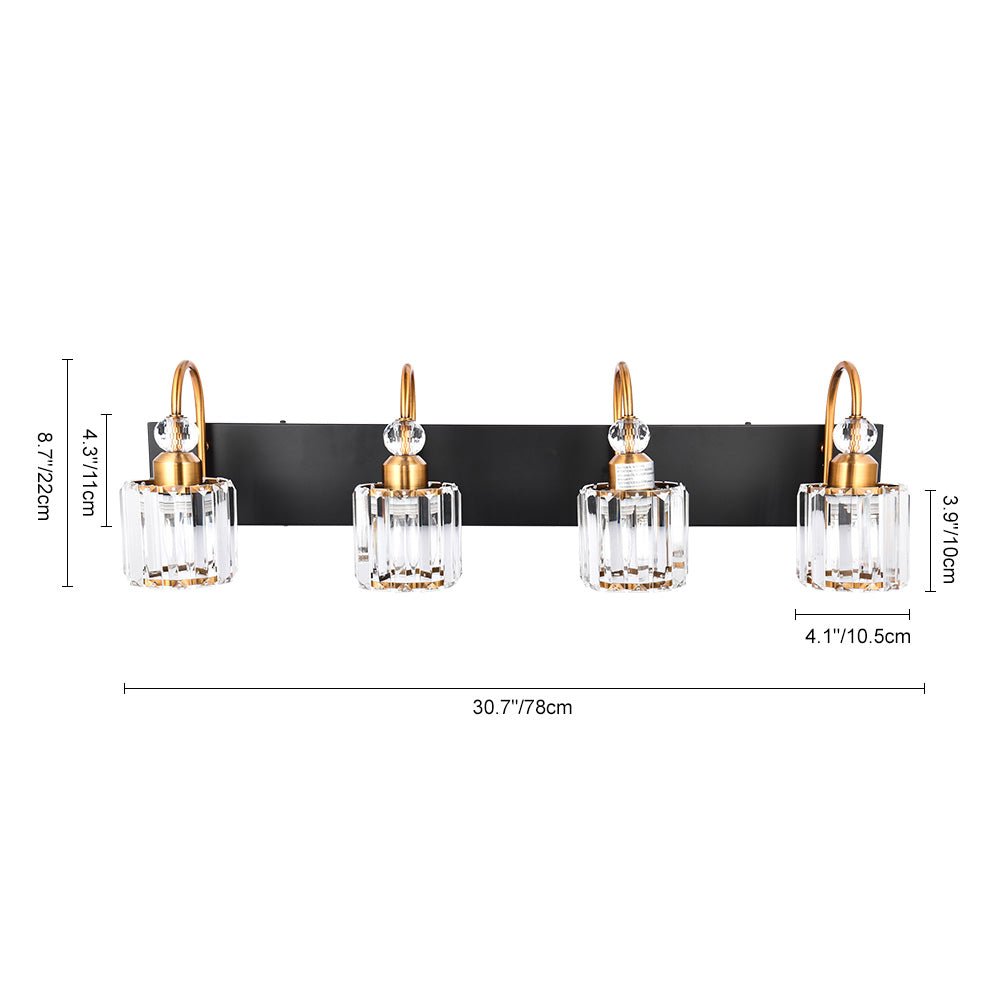 Luz de Vanity Moderna para Baño con Acento de Cristal de Vidrio
