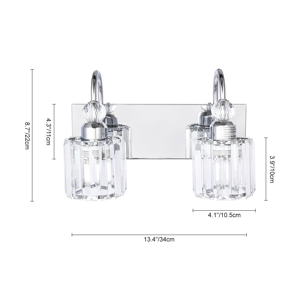Luz de Vanity Moderna para Baño con Acento de Cristal de Vidrio