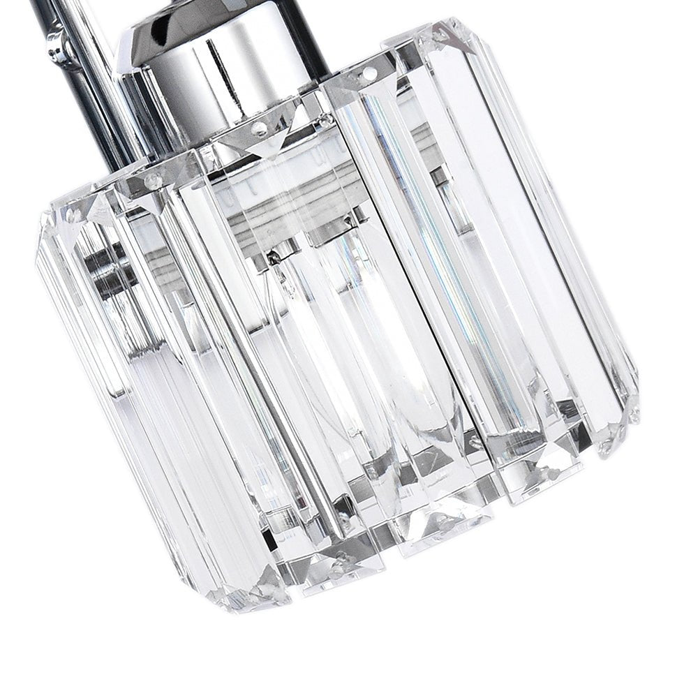 Luz de Vanity Moderna para Baño con Acento de Cristal de Vidrio