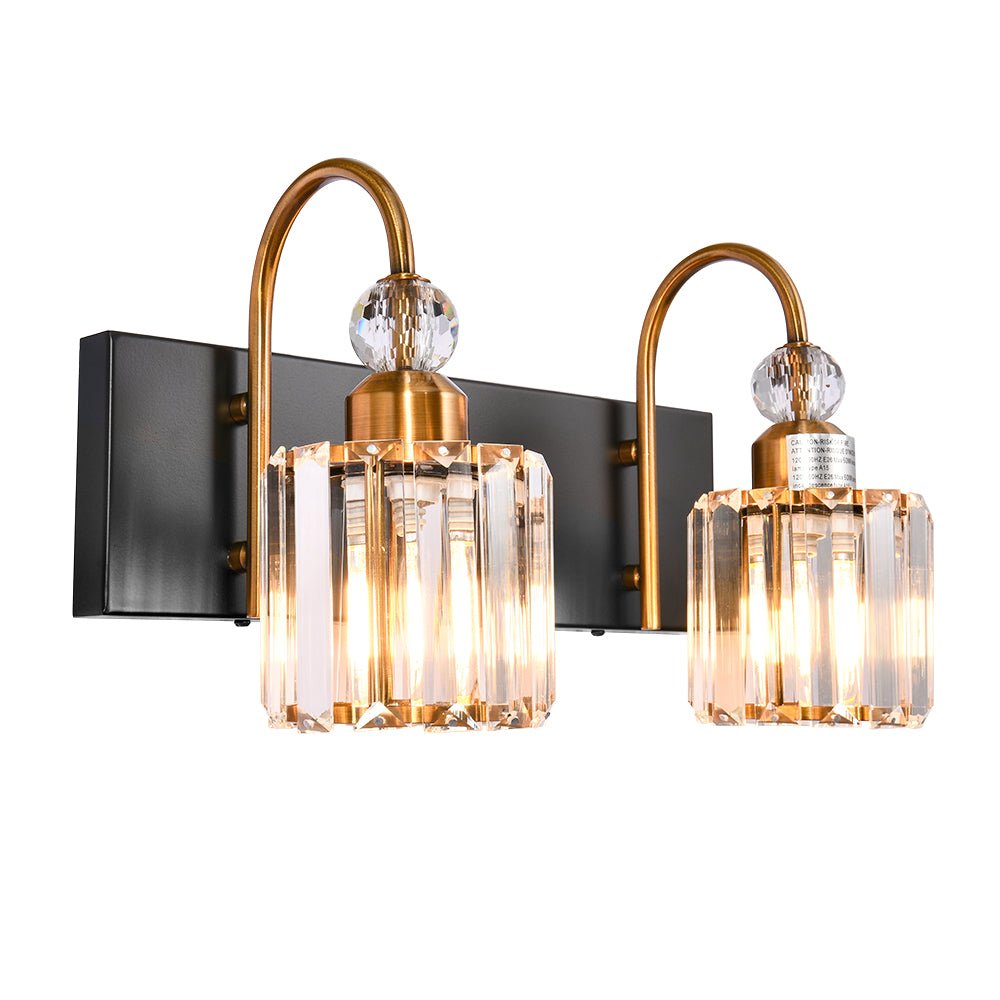 Luz de Vanity Moderna para Baño con Acento de Cristal de Vidrio