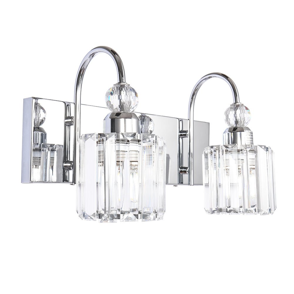Luz de Vanity Moderna para Baño con Acento de Cristal de Vidrio