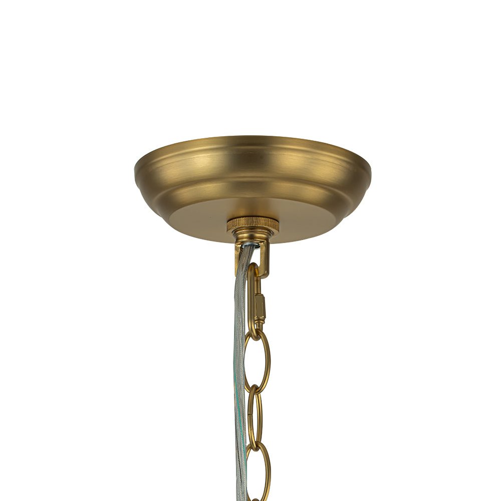 Moderno Candelabro de Vidrio Texturizado Transparente en Forma de Globo