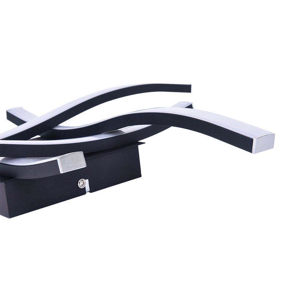 Montaje Semi Empotrado Curvado LED Moderno para Baño