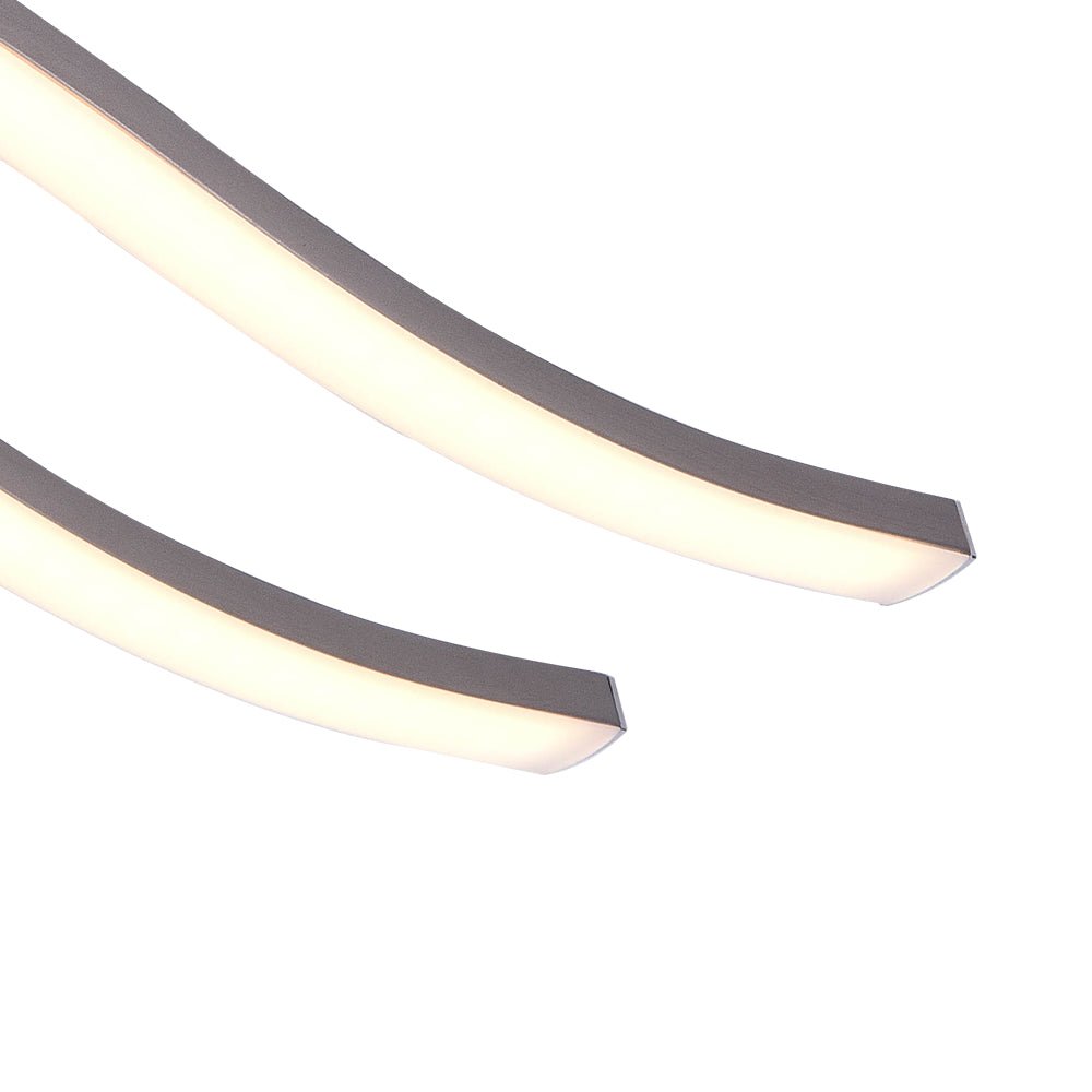 Montaje Semi Empotrado Curvado LED Moderno para Baño