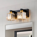 Luz de Tocador Moderna Glamour con Pantalla de Cristal Cuadrada