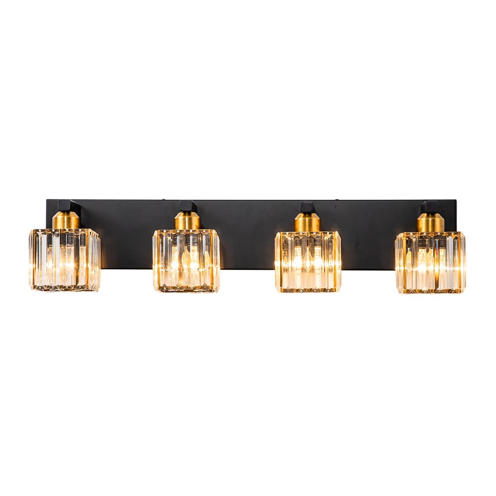 Luz de Tocador Moderna Glamour con Pantalla de Cristal Cuadrada