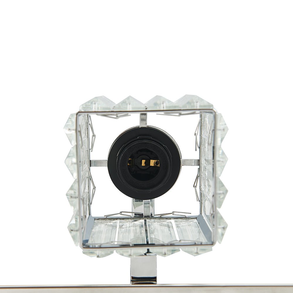 Luz de Tocador Moderna Glamour con Pantalla de Cristal Cuadrada
