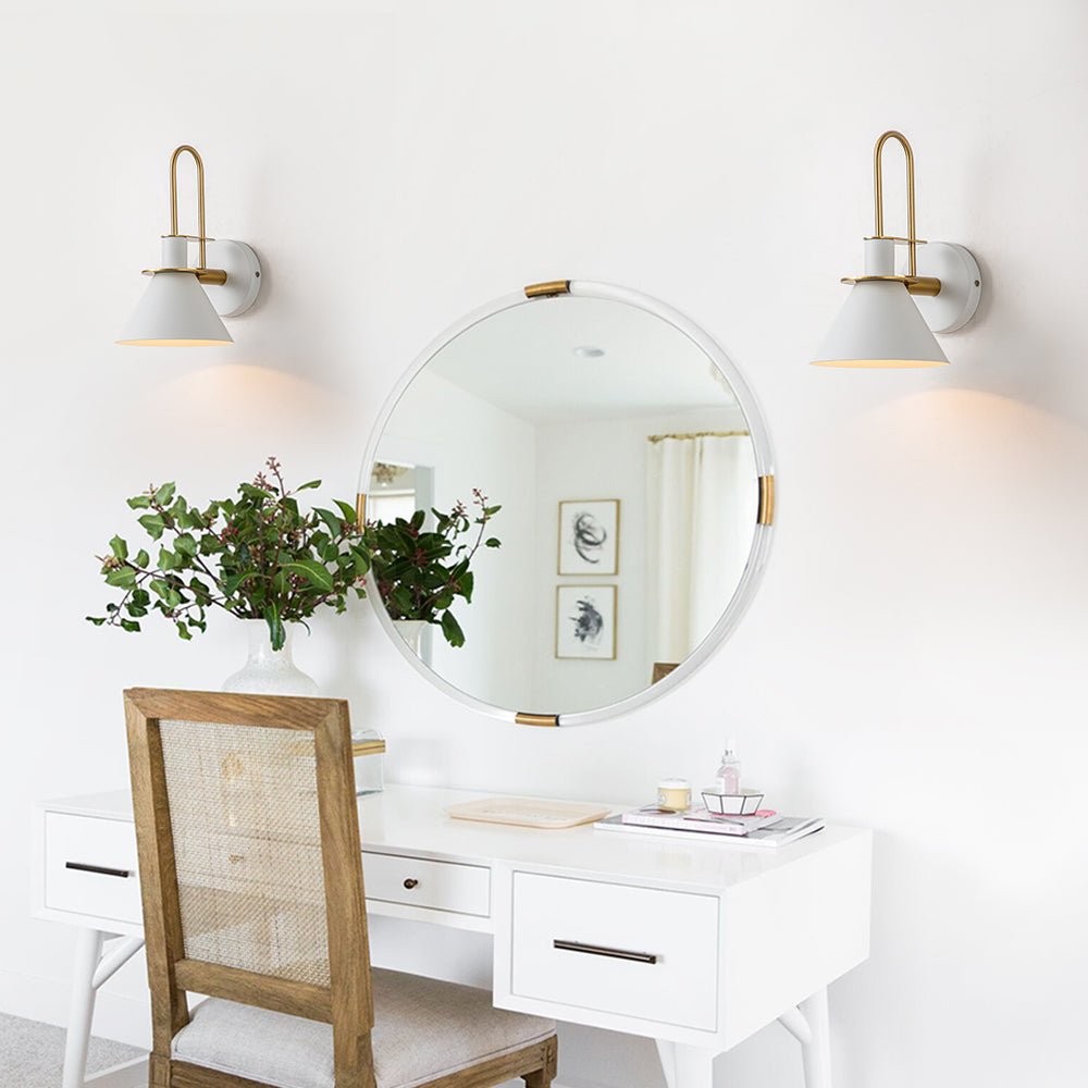 Luz de Pared Cono Moderna de 1 Luz para Mesita de Noche