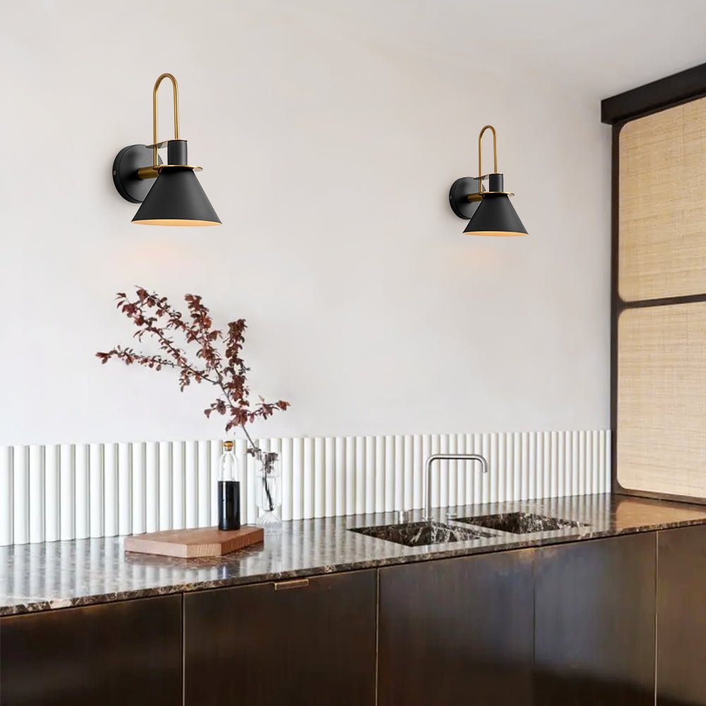 Luz de Pared Cono Moderna de 1 Luz para Mesita de Noche