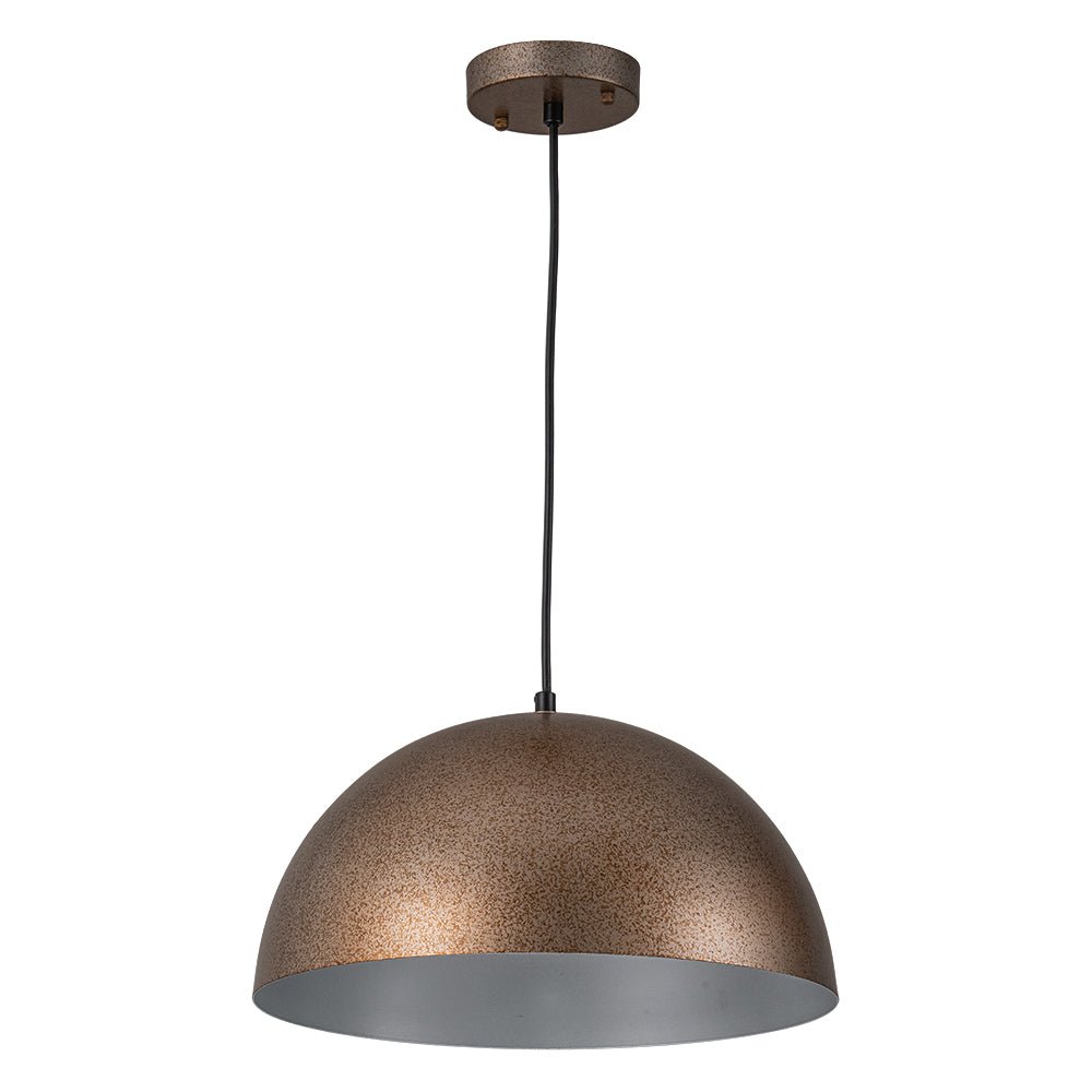 Lámpara colgante de metal en diseño de cúpula industrial de 1 luz para el área de comedor