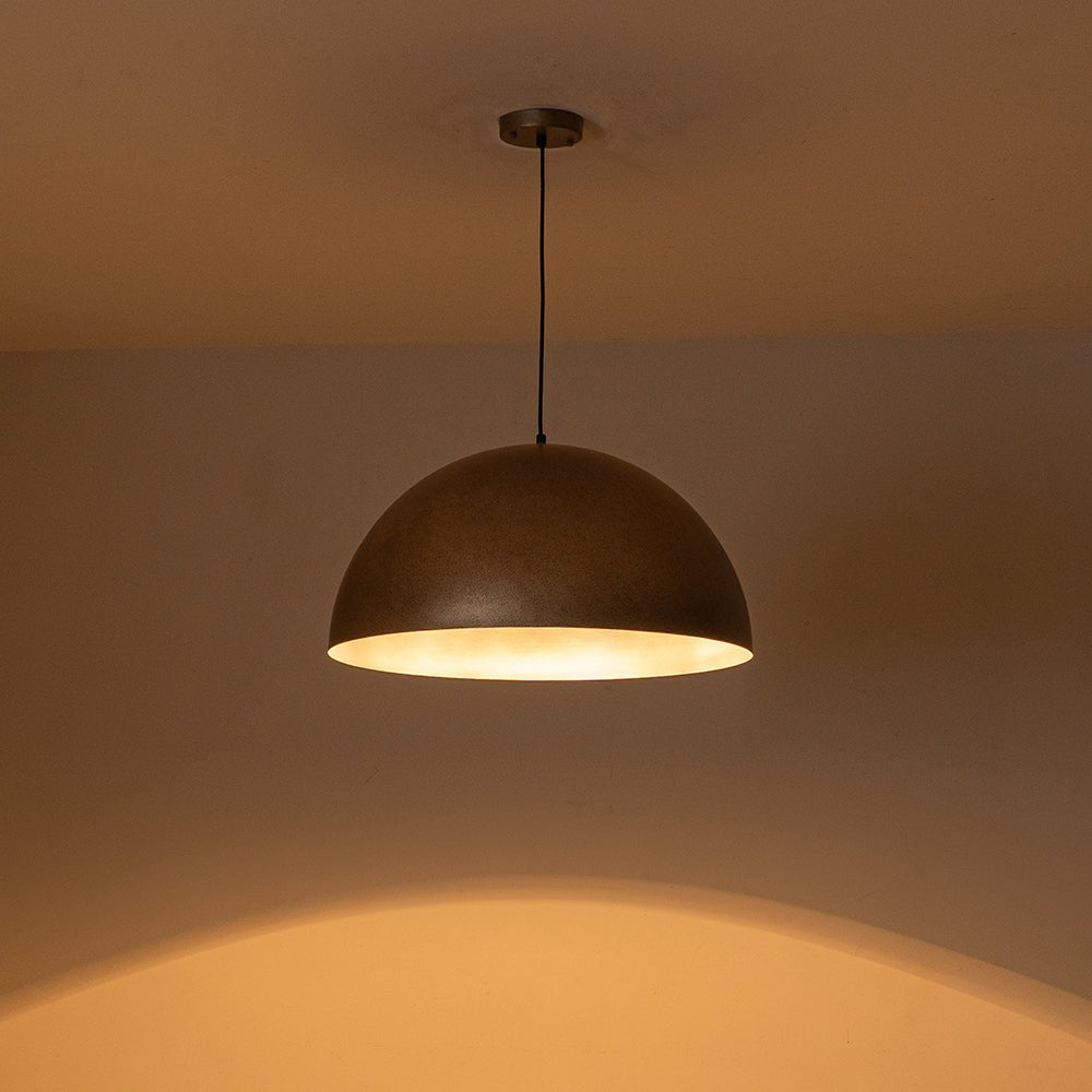 Lámpara colgante de metal en diseño de cúpula industrial de 1 luz para el área de comedor