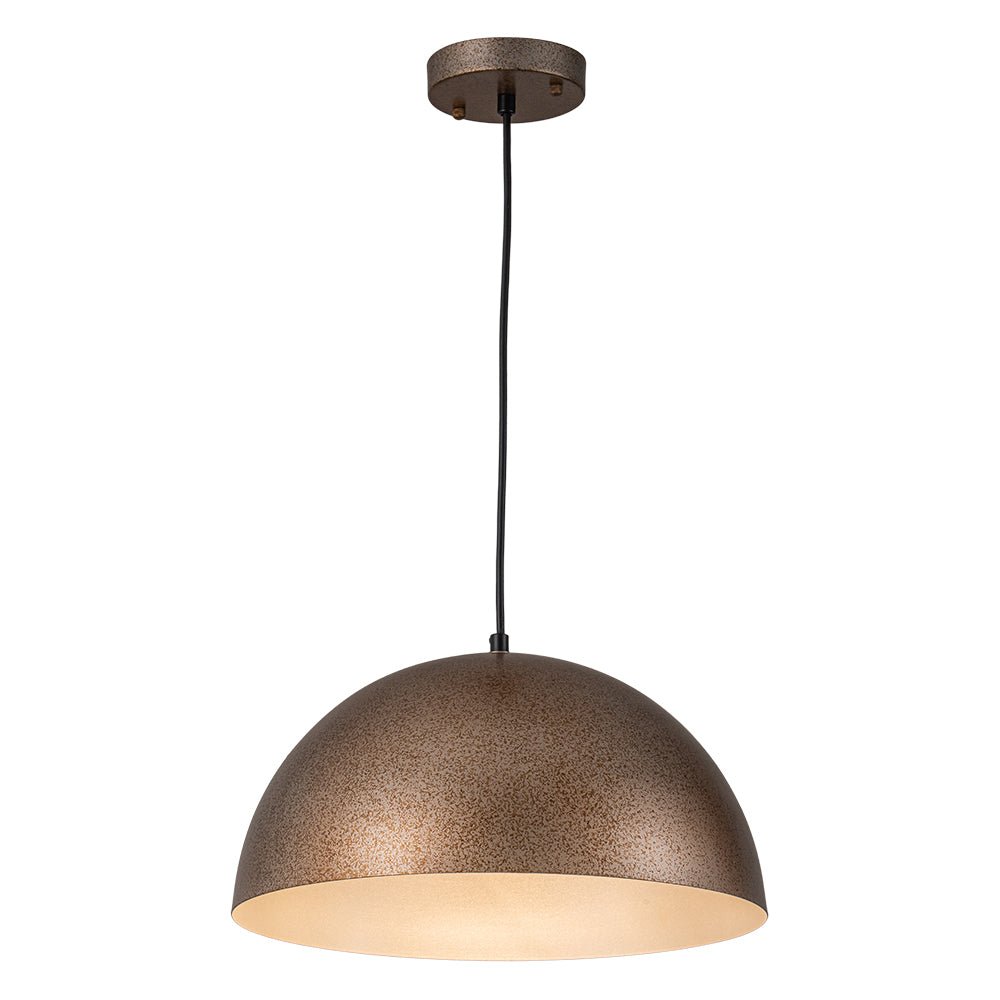 Lámpara colgante de metal en diseño de cúpula industrial de 1 luz para el área de comedor