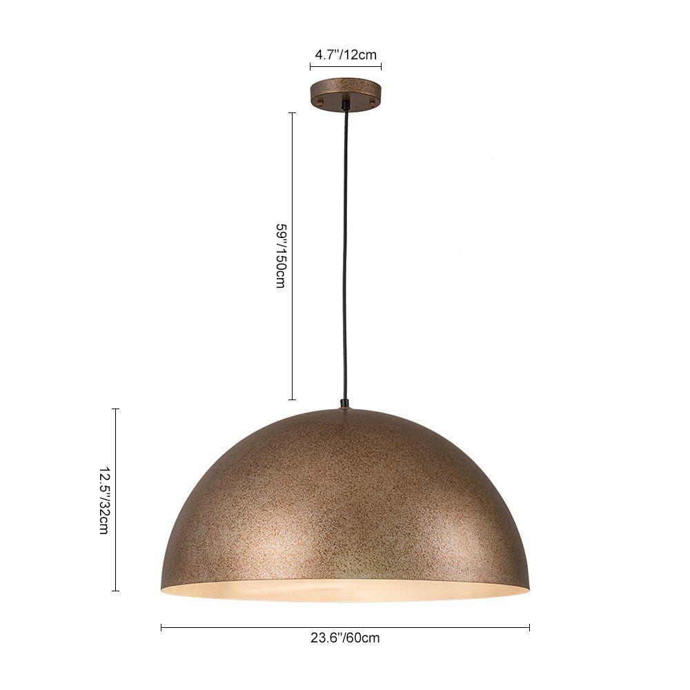 Lámpara colgante de metal en diseño de cúpula industrial de 1 luz para el área de comedor