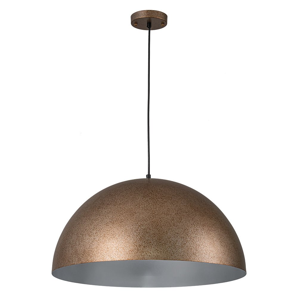 Lámpara colgante de metal en diseño de cúpula industrial de 1 luz para el área de comedor