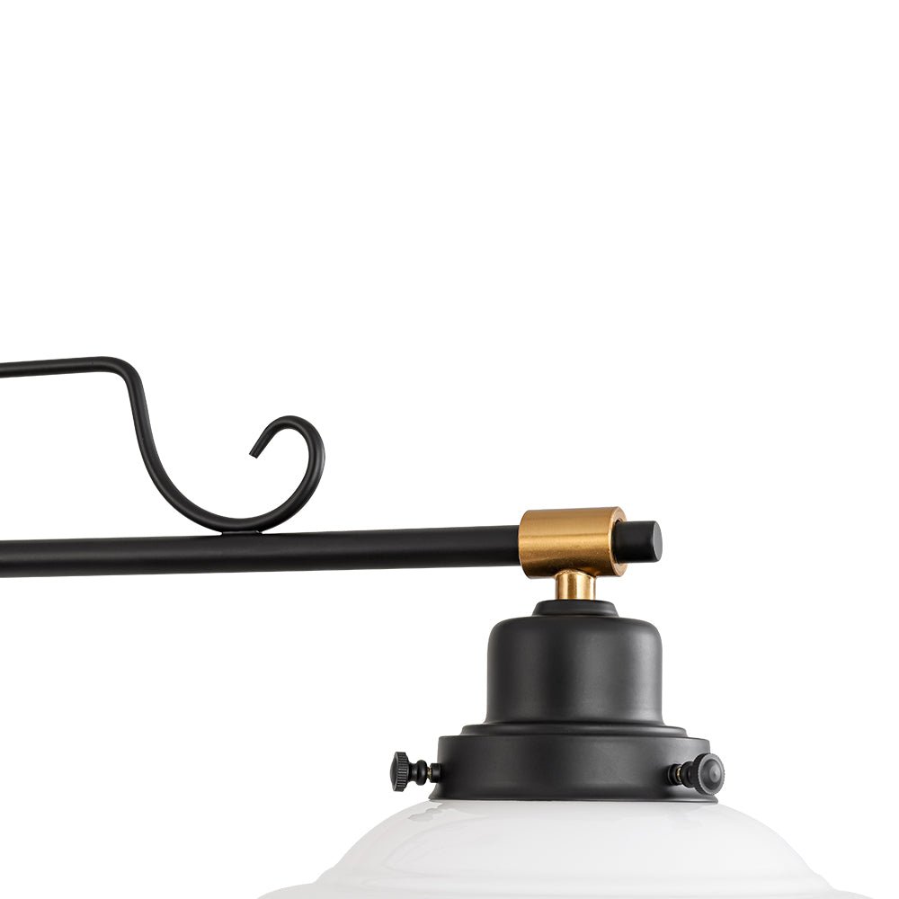 Moderna Lámpara Colgante Lineal de Vidrio Escuela Industrial de 3 Luces
