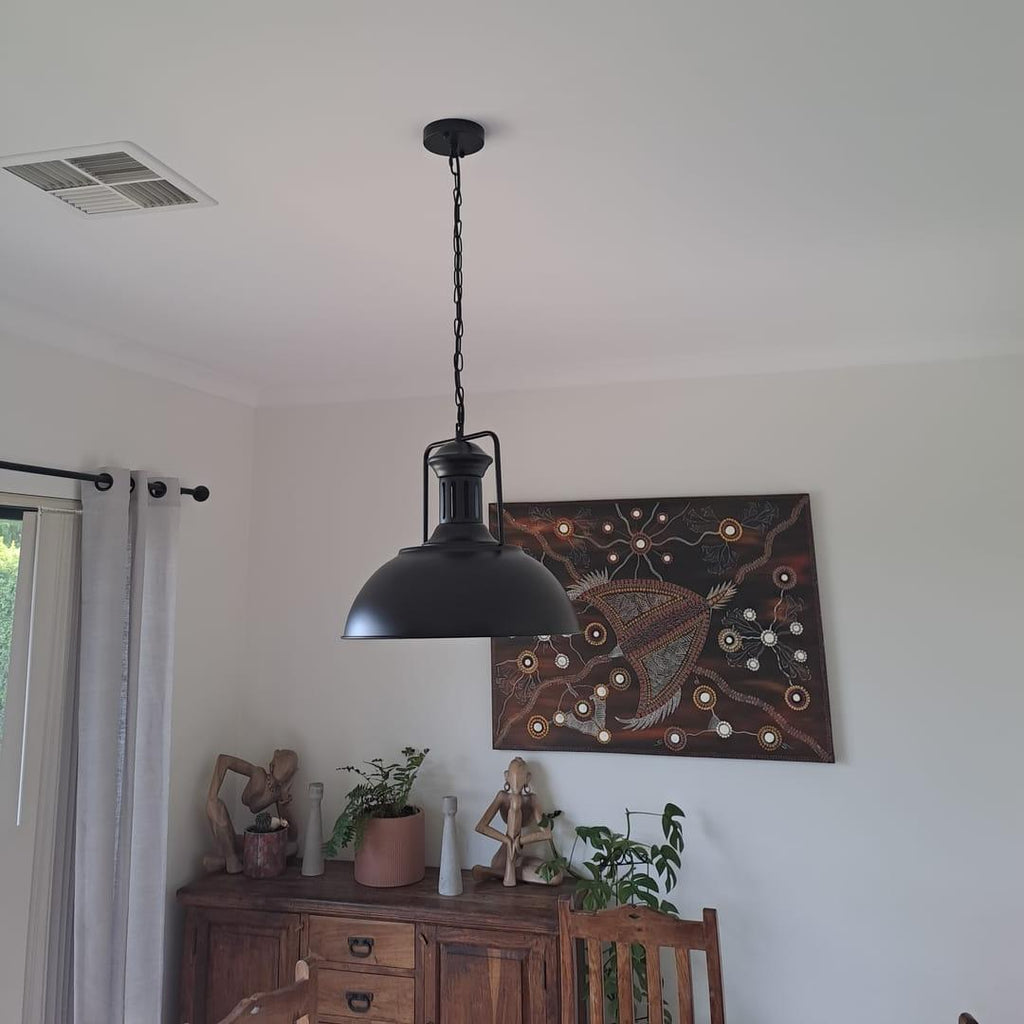 Luz Colgante Moderna Industrial de Domo Único