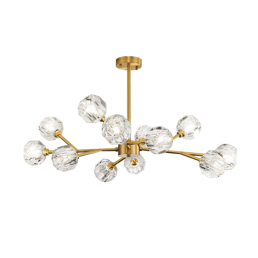 Moderno Lujoso Candelabro de Cristal Sputnik de 12 Luces