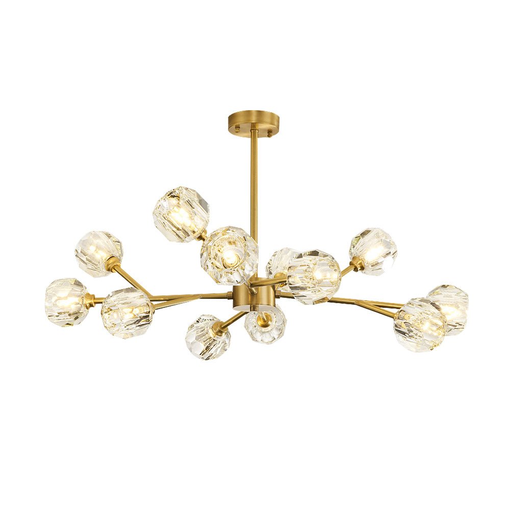 Moderno Lujoso Candelabro de Cristal Sputnik de 12 Luces