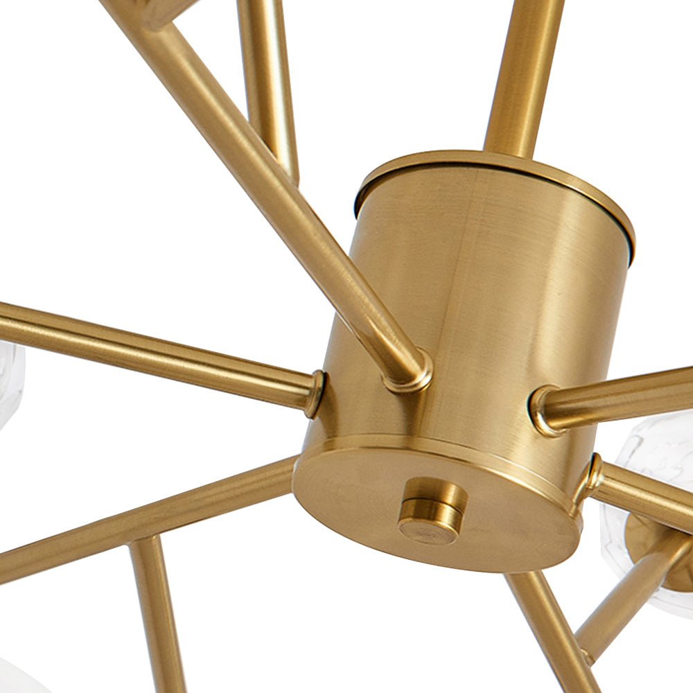 Moderno Lujoso Candelabro de Cristal Sputnik de 12 Luces