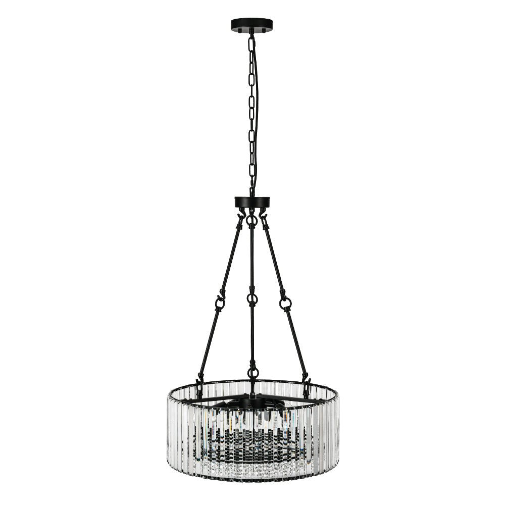 Lámpara de Araña de Cristal Moderna de Lujo de 5 Luces con Varillas Ajustables