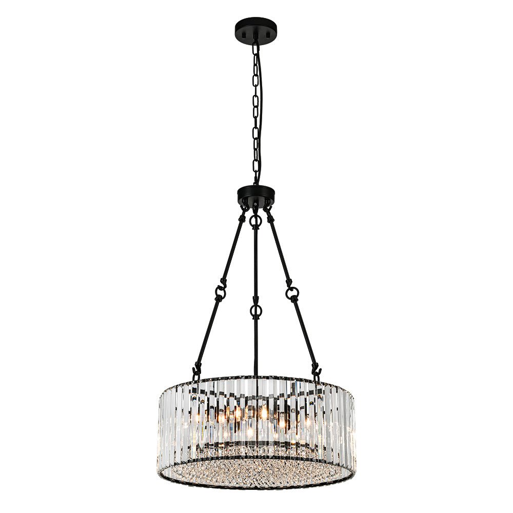 Lámpara de Araña de Cristal Moderna de Lujo de 5 Luces con Varillas Ajustables