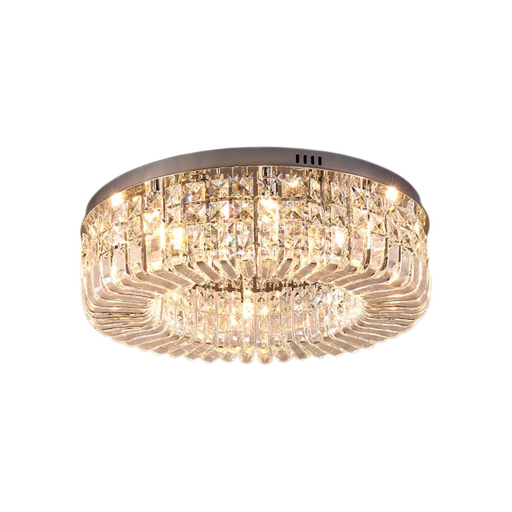 Luz de Techo Redonda de Cristal de Lujo Moderno