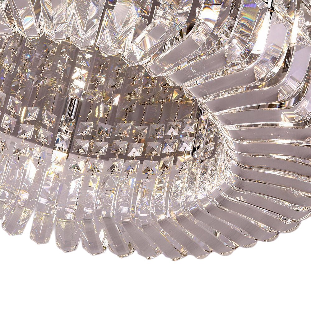Luz de Techo Redonda de Cristal de Lujo Moderno