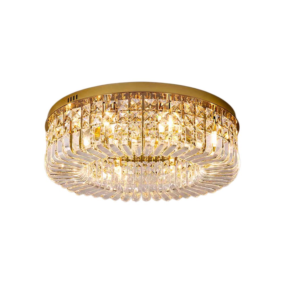 Luz de Techo Redonda de Cristal de Lujo Moderno