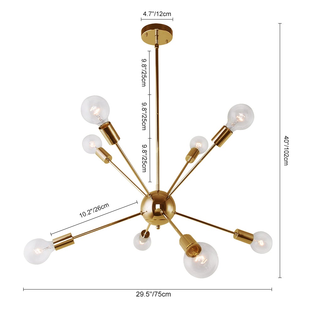 Moderno Candelabro Sputnik de Estilo Medio Siglo