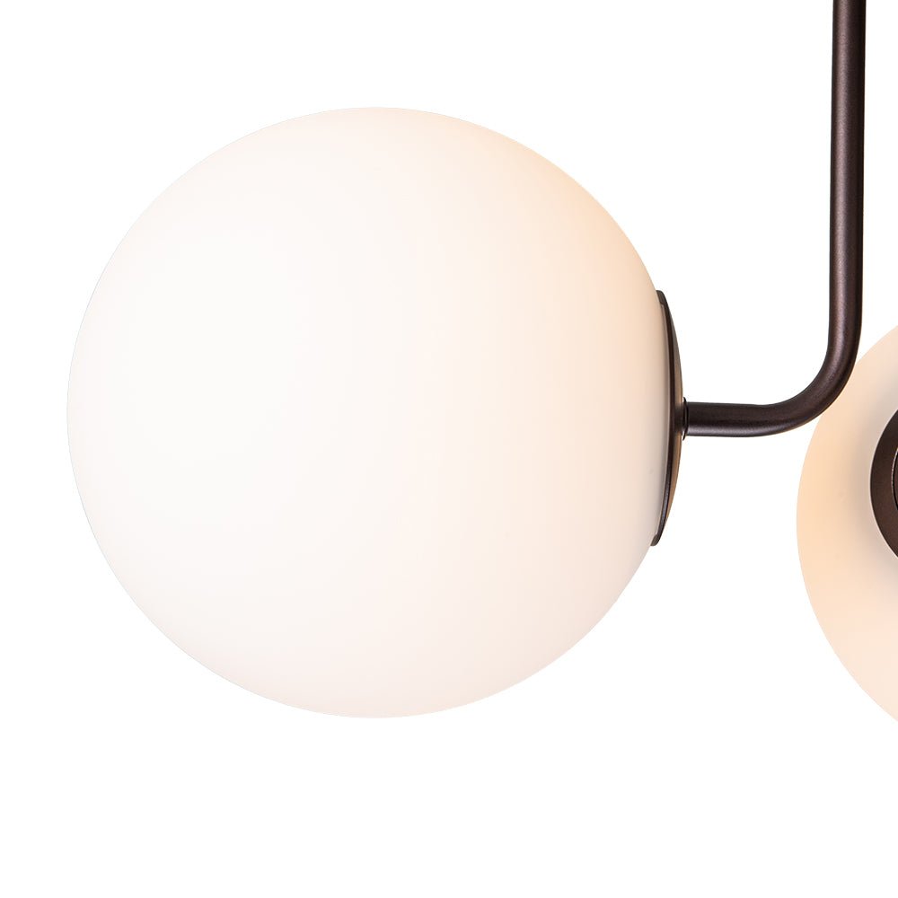 Moderno Semi Flush Mount de Vidrio Sputnik de 3 Luces de Estilo Mid-Century