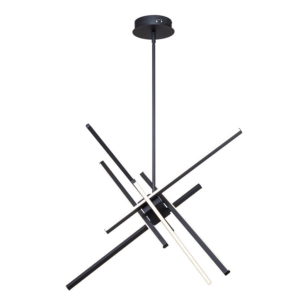 Moderno Candelabro Lineal Led Sputnik de 6 Luces de Medio Siglo