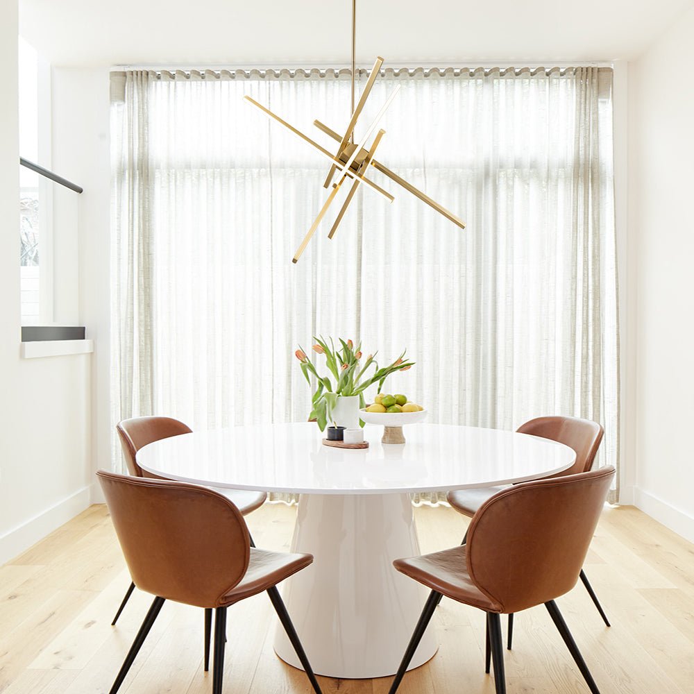 Moderno Candelabro Lineal Led Sputnik de 6 Luces de Medio Siglo