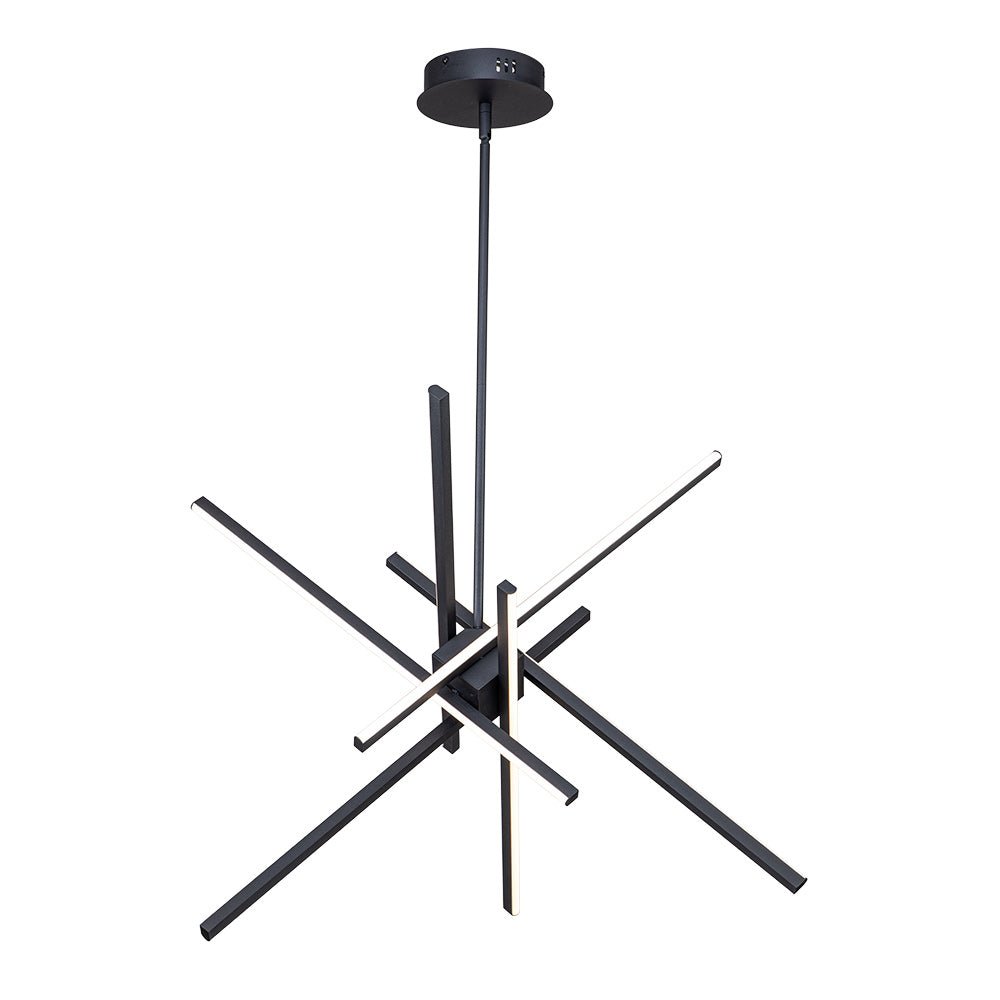 Moderno Candelabro Lineal Led Sputnik de 6 Luces de Medio Siglo