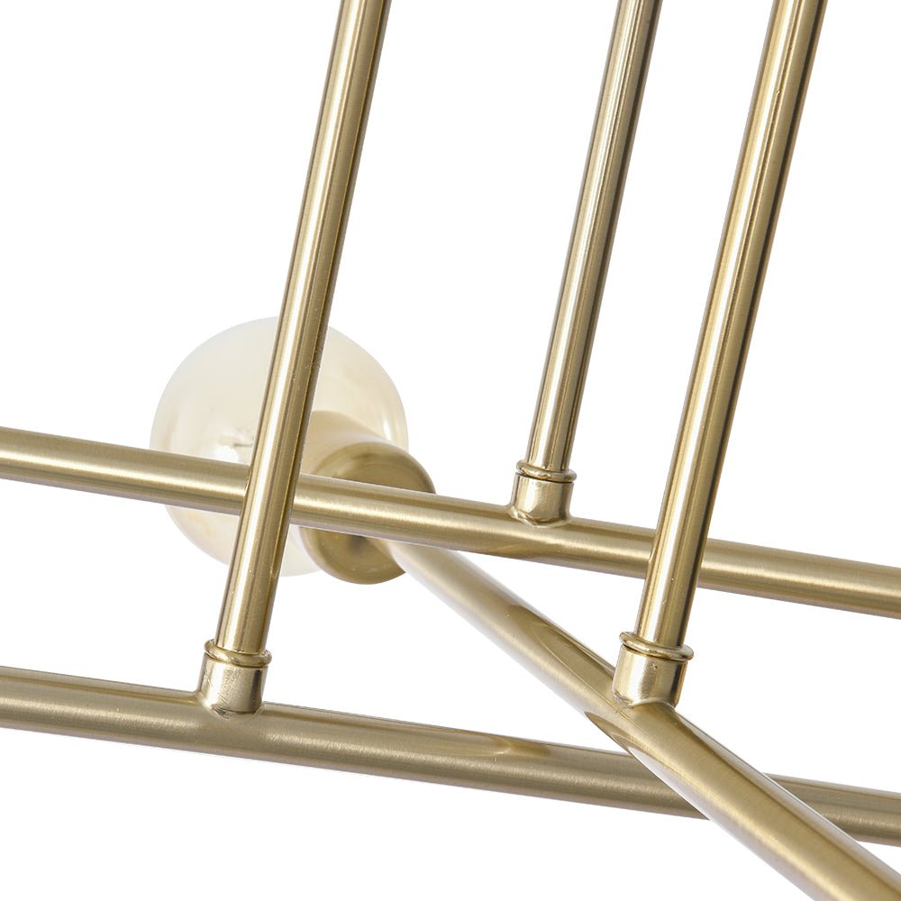 Moderno Semi Flush Mount Sputnik de 6 Luces Estilo Mid-Century