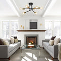 Moderno Semi Flush Mount Sputnik de 6 Luces Estilo Mid-Century