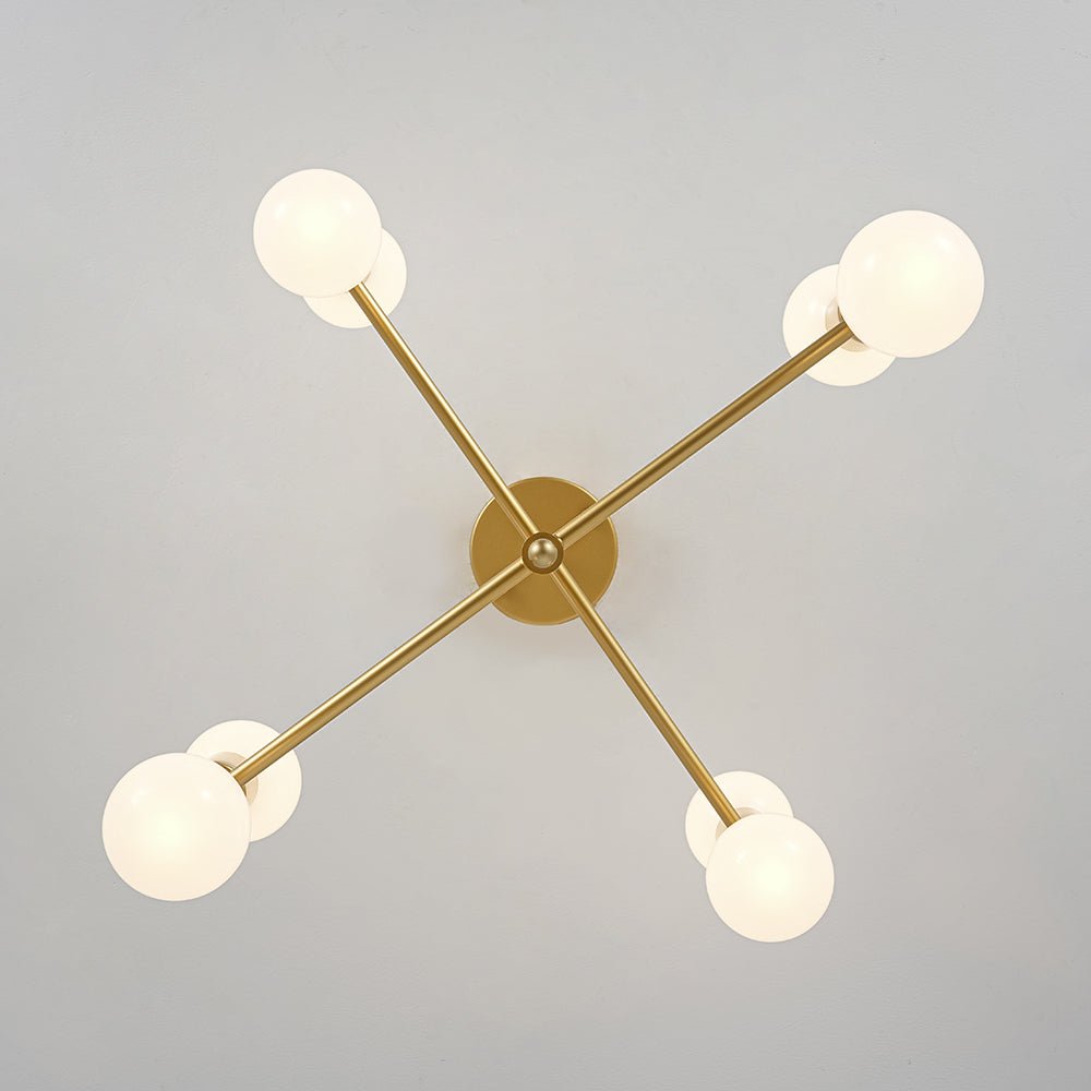 Moderno Semi Flush Mount Sputnik de 8 Luces en Capas