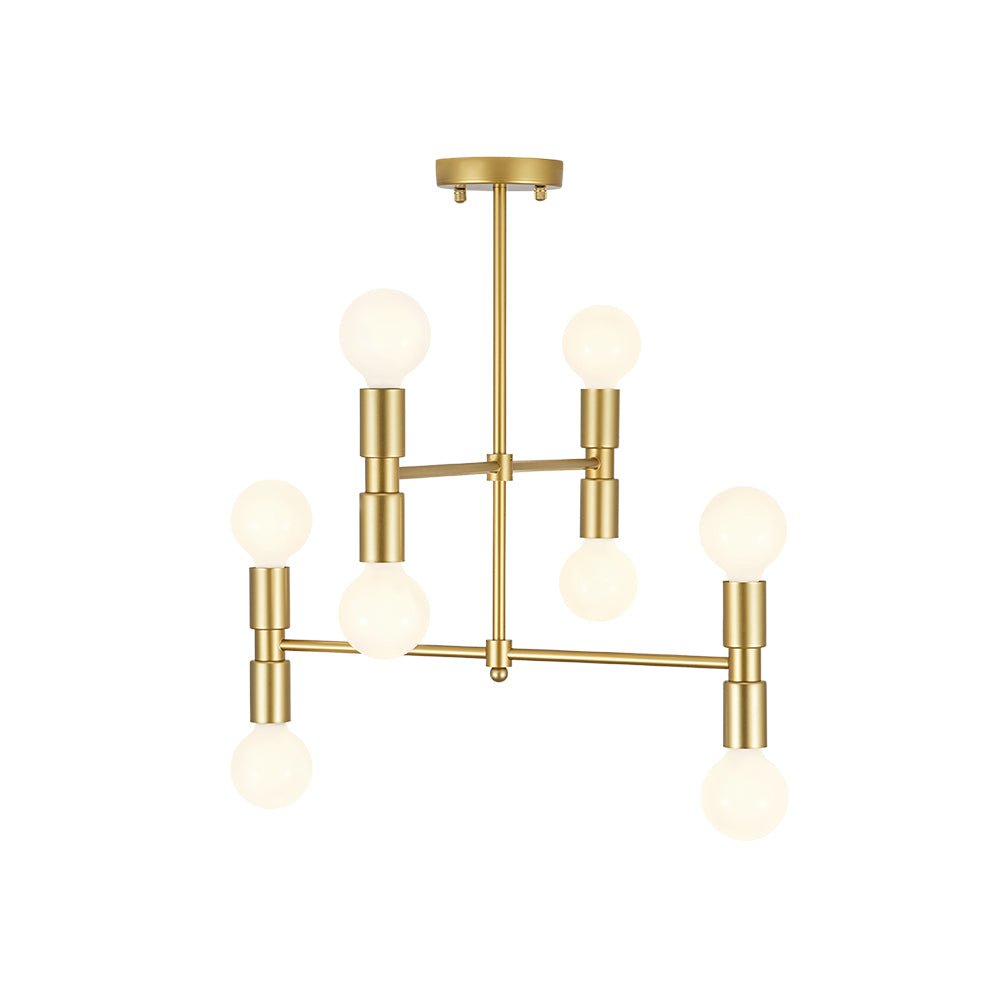 Moderno Semi Flush Mount Sputnik de 8 Luces en Capas