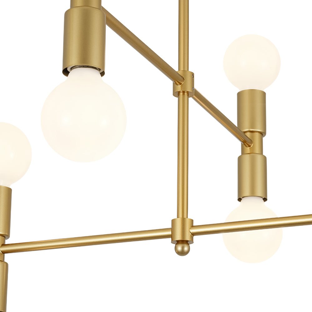 Moderno Semi Flush Mount Sputnik de 8 Luces en Capas