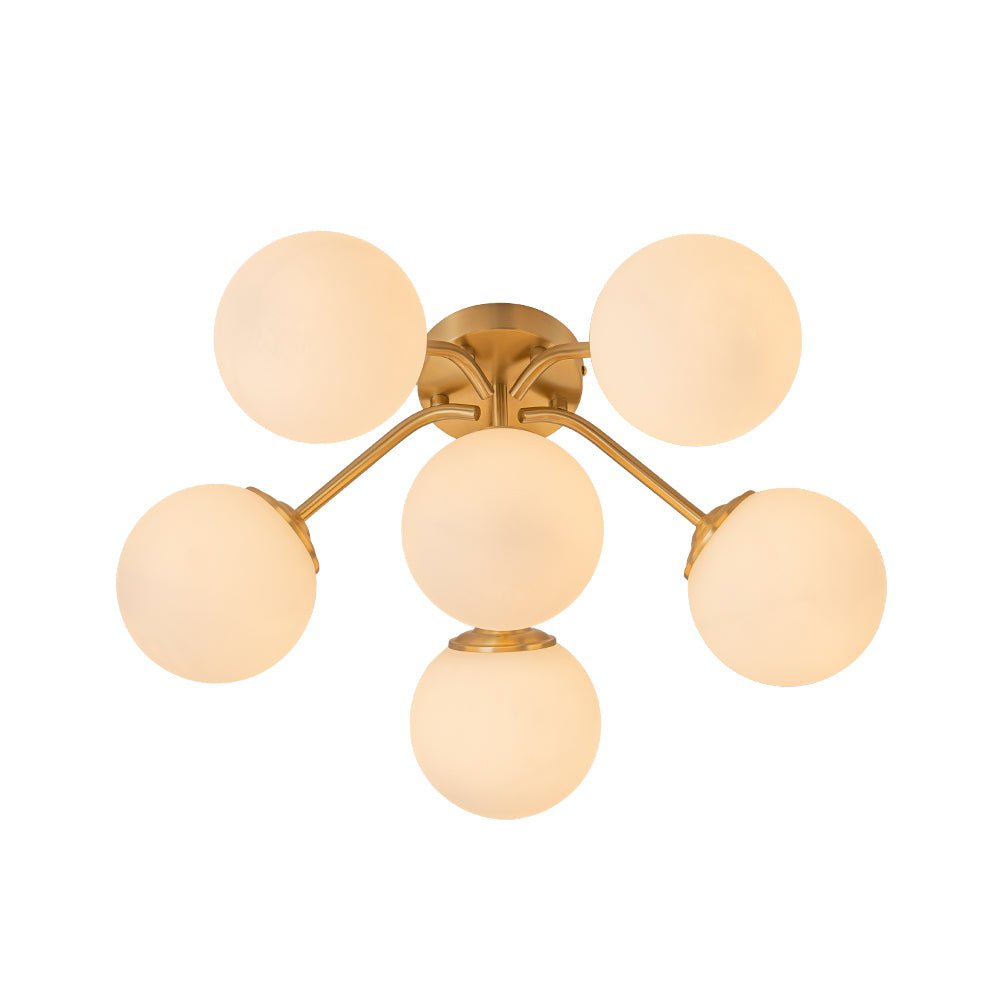 Moderno Semi Flush Mount de Globo de Vidrio Sputnik de Medio Siglo