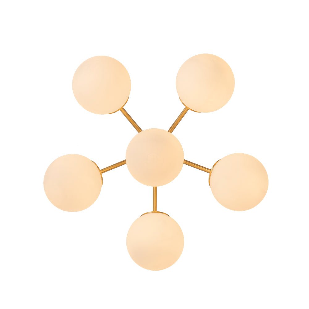 Moderno Semi Flush Mount de Globo de Vidrio Sputnik de Medio Siglo