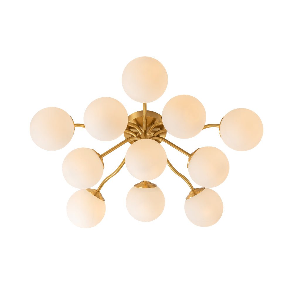Moderno Semi Flush Mount de Globo de Vidrio Sputnik de Medio Siglo