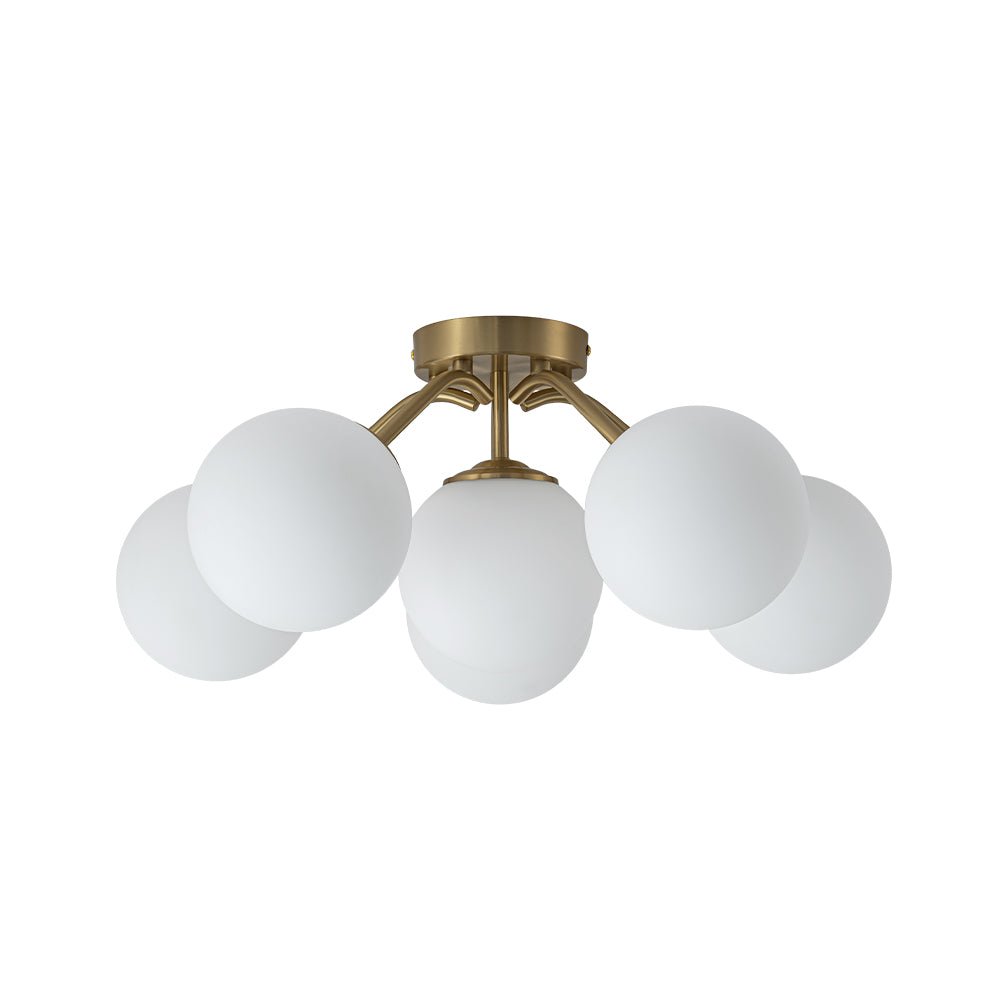 Moderno Semi Flush Mount de Globo de Vidrio Sputnik de Medio Siglo