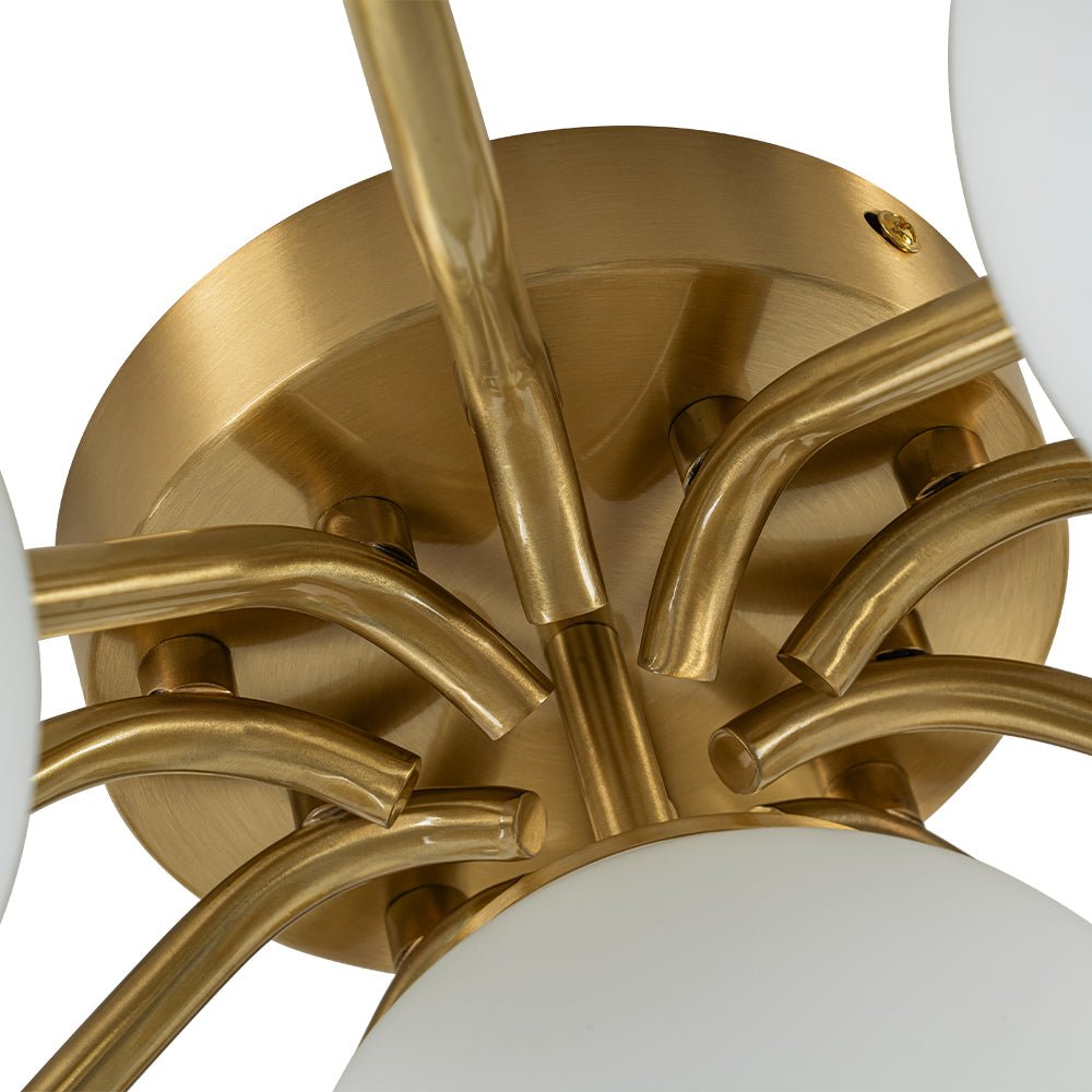 Moderno Semi Flush Mount de Globo de Vidrio Sputnik de Medio Siglo